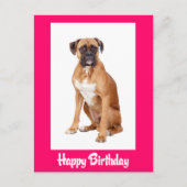 Happy Birthday Boxer Puppy Dog Postkarte (Vorderseite)
