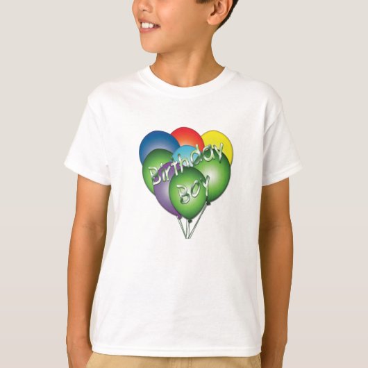 Happy Birthday Boy Balloons T - Shirt (Vorderseite)
