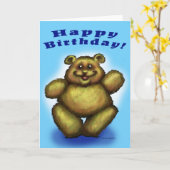 Happy Birthday Boy Bear Karte (Gelbe Blume)
