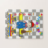 Happy Birthday Boy Cake Trains Puzzle (Horizontal)
