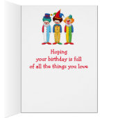 Happy Birthday Boy Girl Lieben Circus Clowns (Innen (Rechts))