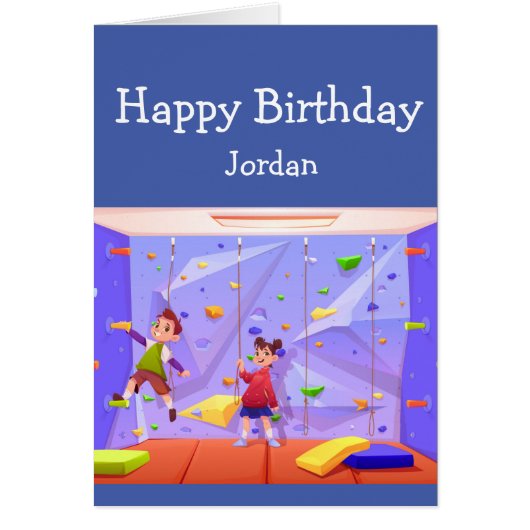 Happy Birthday Boy Girl Lieben Rock Klettern (Vorne)