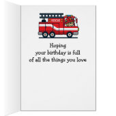 Happy Birthday Boy Girl Loves Fire Trucks (Innen (Rechts))