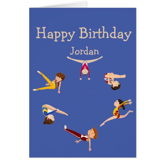 Happy Birthday Boy Girl Loves Gymnastics Tumbling (Vorne)