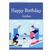 Happy Birthday Boy Girl Loves Skateboarding (Vorne)