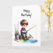 Happy Birthday Boy Hooked on Birthday Wish Karte (Gelbe Blume)