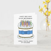 Happy Birthday Boyfriend Away bei der Uni Karte (Gelbe Blume)