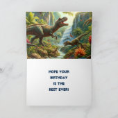 Happy Birthday Boys Dinosaurier Karte (Innenseite)