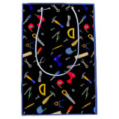 Happy Birthday Boy's Tools Collage Mittlere Geschenktüte (Vorderseite)