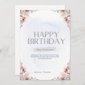 HAPPY BIRTHDAY-Brauch Feiertagskarte (Vorne/Hinten)