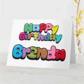 Happy Birthday Brenda Karte (Gelbe Blume)
