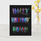 Happy Birthday Brian Card Karte (Gelbe Blume)