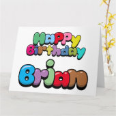 Happy Birthday Brian Karte (Gelbe Blume)