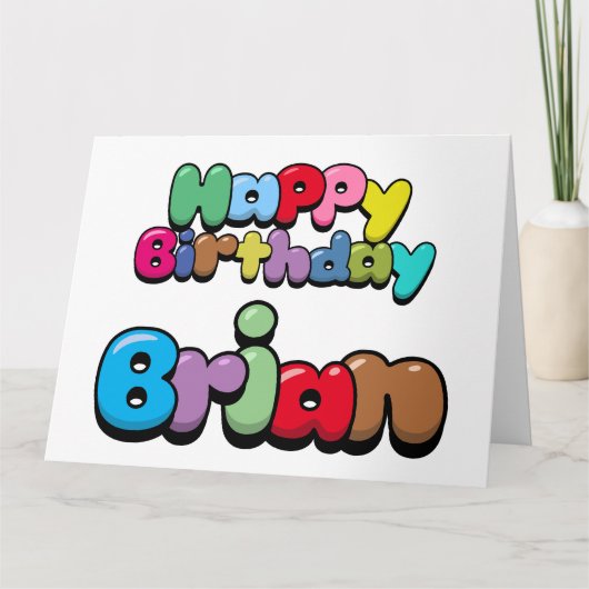 Happy Birthday Brian Karte (Vorderseite)