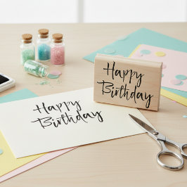 Happy Birthday Briefmarke Gummistempel
