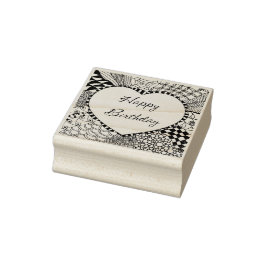 Happy Birthday Briefmarke Gummistempel