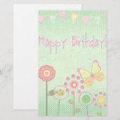 Happy Birthday Briefpapier (Vorne/Hinten)