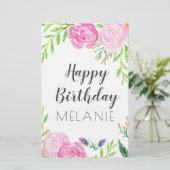 Happy Birthday Briefpapier (Stehend Vorderseite)