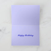 Happy Birthday bright blue Karte (Innenseite)