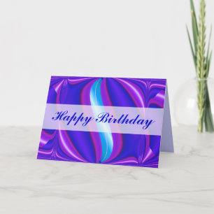 Happy Birthday bright blue Karte
