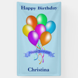 Happy Birthday Bright Bunch Bunte Balloons Banner