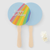 Happy Birthday Bright & Colorful Rainbow Fächer (Vorne und Hinten)