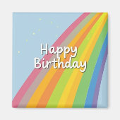 Happy Birthday Bright & Colorful Rainbow Magnet (Vorne)