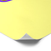 Happy Birthday Bright Outlinated Text mit Name Poster (Ecke)