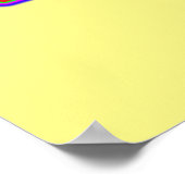 Happy Birthday Bright Outlinated Text mit Name Poster (Ecke)