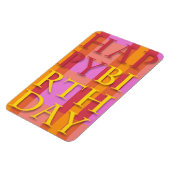 Happy Birthday Bright Text Premium Flexi Magnet (Linke Seite)