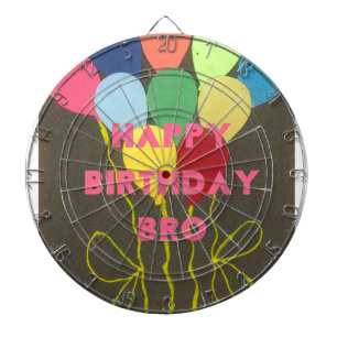 Happy Birthday Bro Art Print Dartscheibe