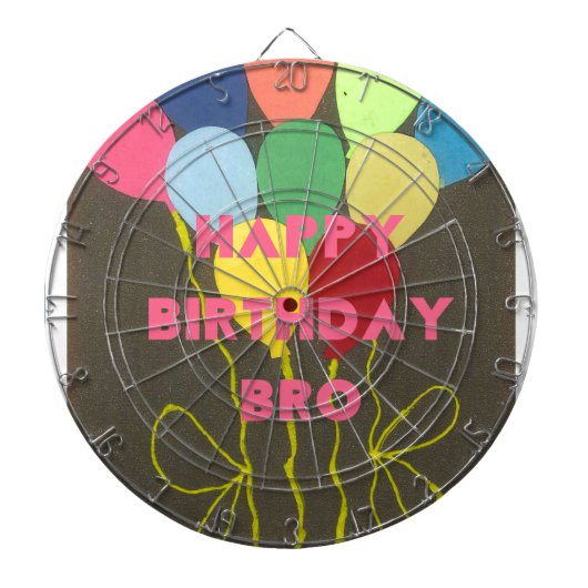 Happy Birthday Bro Art Print Dartscheibe (vorne)