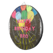 Happy Birthday Bro Art Print Dartscheibe (Vorderseite rechts)