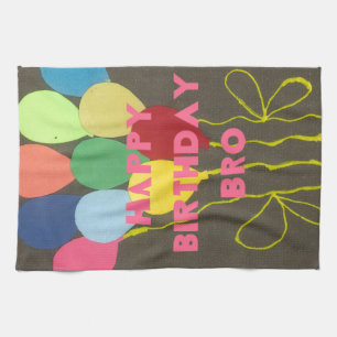 Happy Birthday Bro Art Print Handtuch