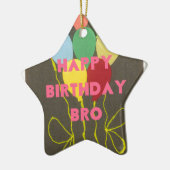 Happy Birthday Bro Art Print Keramikornament (Links)