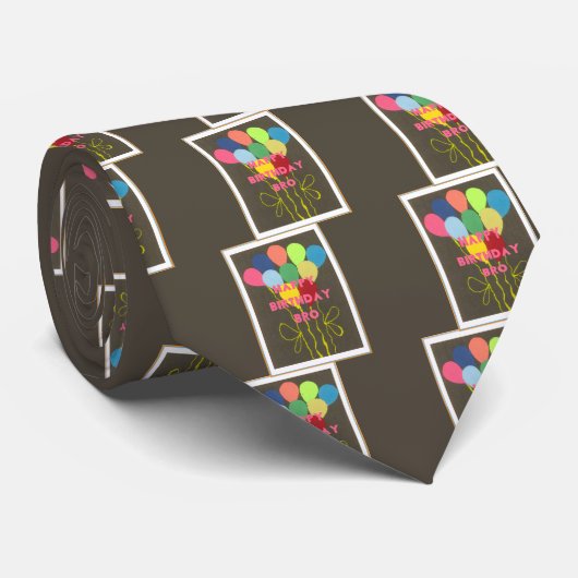 Happy Birthday Bro Art Print Krawatte (Gerollt)
