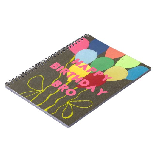 Happy Birthday Bro Art Print Notizblock (Linke Seite)