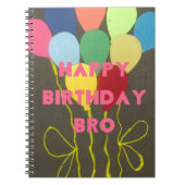 Happy Birthday Bro Art Print Notizblock (Vorderseite)