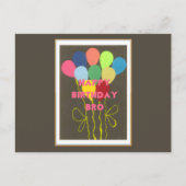 Happy Birthday Bro Art Print Postkarte (Vorderseite)