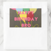 Happy Birthday Bro Art Print Rechteckiger Aufkleber (Tasche)