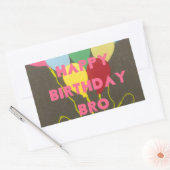 Happy Birthday Bro Art Print Rechteckiger Aufkleber (Umschlag)
