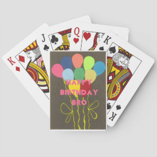 Happy Birthday Bro Art Print Spielkarten