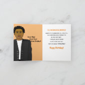 Happy Birthday Brother African American Karte (Innenseite)