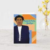 Happy Birthday Brother African American Karte (Gelbe Blume)