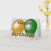 Happy Birthday Brother Balloons Karte (Gelbe Blume)