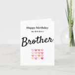 Happy Birthday Brother Card Dankeskarte<br><div class="desc">Personalisieren Sie diese niedliche Geburtstag-Karte für Ihren fabelhaften Bruder. Kann Ihre eigene Nachricht hinzufügen.</div>