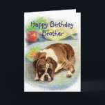 Happy Birthday Brother Erregt Spaß Boxer Dog Karte<br><div class="desc">Haben Sie einen Bruder,  der Boxer,  Hunde oder ist Gefühl blau über ihr Alter Lieben? Sie sind nicht sehr aufgeregt über ihren Geburtstag. Dieser traurig aussehende Boxer-Hund wird sie aufmuntern.</div>