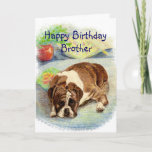 Happy Birthday Brother Erregt Spaß Boxer Dog Karte<br><div class="desc">Haben Sie einen Bruder,  der Boxer,  Hunde oder ist Gefühl blau über ihr Alter Lieben? Sie sind nicht sehr aufgeregt über ihren Geburtstag. Dieser traurig aussehende Boxer-Hund wird sie aufmuntern.</div>