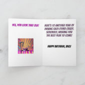 Happy Birthday Brother Funny African American Karte (Innenseite)