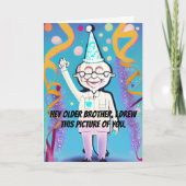 Happy Birthday Brother Funny Karte (Vorderseite)
